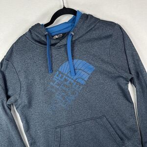 The North Face Mens M Blue Heathered Fleece Hoodie